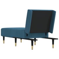 Chaise longue fluweel blauw 5
