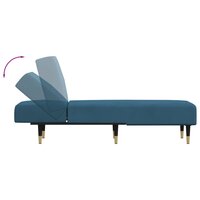 Chaise longue fluweel blauw 6