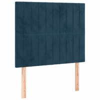 Hoofdborden 2 st 80x5x78/88 cm fluweel donkerblauw 2