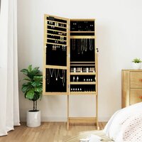 Sieradenkast met spiegel en LED-verlichting vrijstaand 3