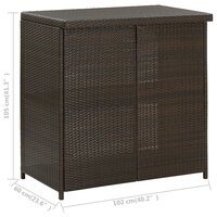 3-delige Barset poly rattan bruin 9
