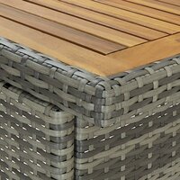 3-delige Barset poly rattan grijs 6