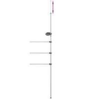 Handdoekenrek 47x280 cm aluminium 5