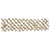 &nbsp;Kunstplant klimop op latwerk uittrekbaar 180x60 cm donkerroze 3