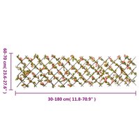&nbsp;Kunstplant klimop op latwerk uittrekbaar 180x60 cm donkerroze 6