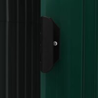 Tuinschuur met rek 205x130x183 cm ijzer groen 7