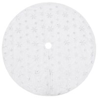Kerstboomrok luxe 150 cm kunstvacht wit 2