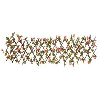 &nbsp;Kunstplant klimop op latwerk uittrekbaar 180x20 cm donkerroze 2