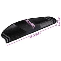 Trapmatten zelfklevend 5 st 65x21x4 cm zwart en grijs 9