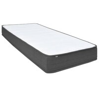Boxspring stof donkergrijs 90x200 cm 8