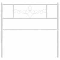 Hoofdbord 90 cm metaal wit 3