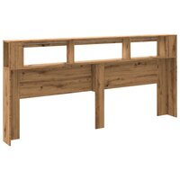 Hoofdeinde met LED 220x18,5x103,5 cm hout artisanaal eikenkleur 8
