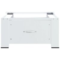 Wasmachineverhoger met lade wit 4