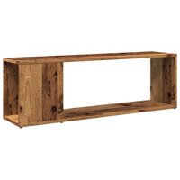Tv-meubel 100x24x32 cm bewerkt hout oud houtkleurig 2