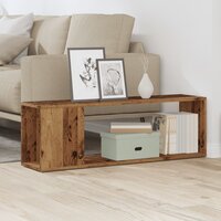 Tv-meubel 100x24x32 cm bewerkt hout oud houtkleurig 3