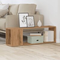 Tv-meubel 100x24x32 cm bewerkt hout artisanaal eikenkleur 3