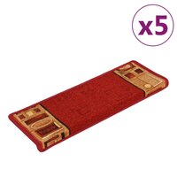 Trapmatten zelfklevend 5 st 65x21x4 cm rood 2