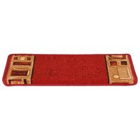 Trapmatten zelfklevend 5 st 65x21x4 cm rood 5
