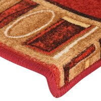 Trapmatten zelfklevend 5 st 65x21x4 cm rood 7