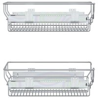 Draadmanden uittrekbaar 2 st 45 cm zilverkleurig 4