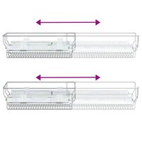 Draadmanden uittrekbaar 2 st 45 cm zilverkleurig 8