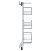 Draadmand uittrekbaar 3-laags 47x15,5x55,5 cm zilverkleurig 5