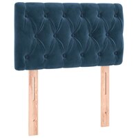Hoofdbord 80x7x78/88 cm fluweel donkerblauw 2