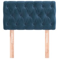 Hoofdbord 80x7x78/88 cm fluweel donkerblauw 3