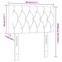 Hoofdbord 80x7x78/88 cm fluweel donkerblauw 8