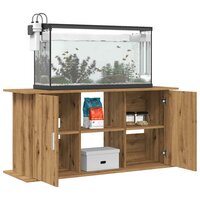 Aquariumstandaard 121x41x58 cm bewerkt hout artisanaal eiken 3