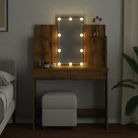 Kaptafel met LED-verlichting 96x40x142 cm artisanaal eikenkleur 4