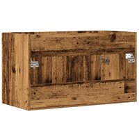 Wastafelkast 90x38,5x46 cm bewerkt hout oud houtkleurig 6