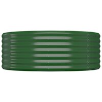 Plantenbak 100x100x36 cm gepoedercoat staal groen 3
