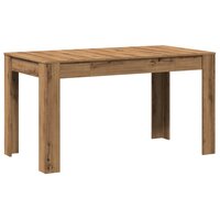 Eettafel 140x74,5x76 cm bewerkt hout artisanaal eikenkleurig 2