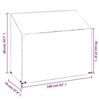 Tuinbankhoezen 2 st 8 oogjes 160x70x70/88 cm polyetheen 9