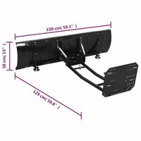 Sneeuwploeg voor ATV 150x38 cm zwart 10