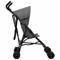 Kinderbuggy staal lichtgrijs en zwart 3