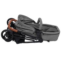 Kinderwagen 2-in-1 staal lichtgrijs en zwart 8