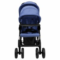 Tweeling kinderwagen tandem staal marineblauw 3