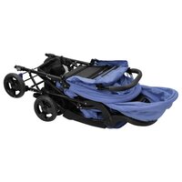 Tweeling kinderwagen tandem staal marineblauw 8