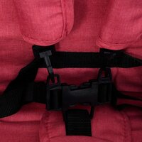 Tweeling kinderwagen tandem staal rood 10