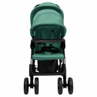 Tweeling kinderwagen tandem staal groen 3