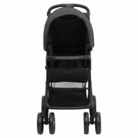 Kinderwagen 2-in-1 staal donkergrijs en zwart 3