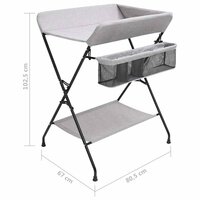 Verschoontafel ijzer lichtgrijs 10