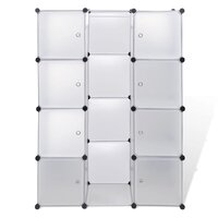 Kast met 9 compartimenten modulair 37x115x150 cm wit  3