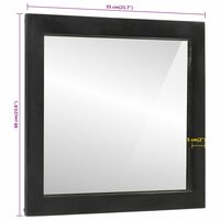 Badkamerspiegel 55x1x60 cm glas en massief mangohout 6