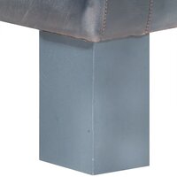 Kuipstoel echt leer grijs 6