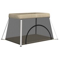 Babybox met matras linnen taupe 2