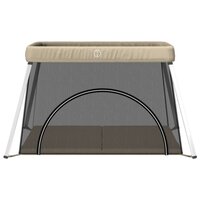 Babybox met matras linnen taupe 3