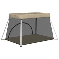 Babybox met matras linnen taupe 6